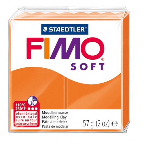 Pasta para modelar staedtler fimo® soft 8020, pastilla de 57 grs. naranja