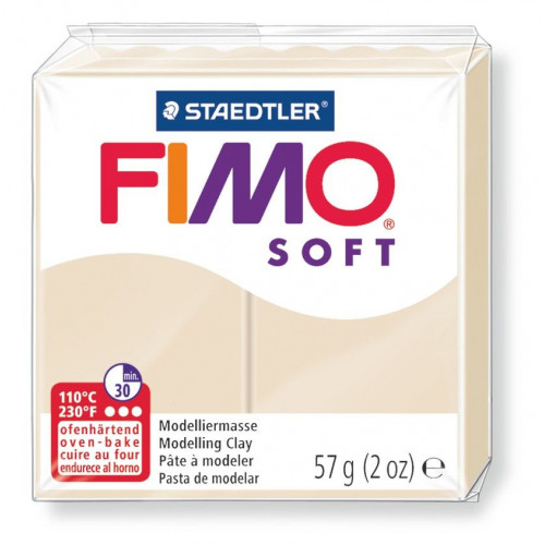 Pasta para modelar staedtler fimo® soft 8020, pastilla de 57 grs. tierra