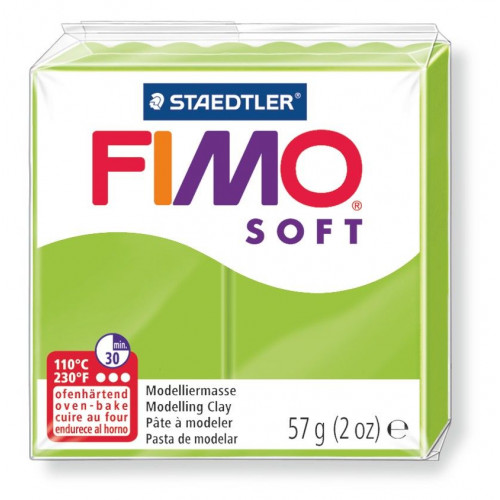 Pasta para modelar staedtler fimo® soft 8020, pastilla de 57 grs. verde manzana