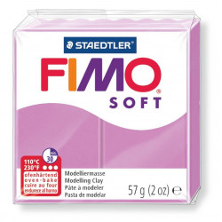 Pasta para modelar staedtler fimo® soft 8020, pastilla de 57 grs. color violeta claro.