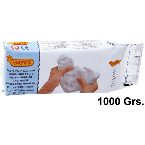 Pasta endurecible al aire para modelar jovi air dry clay, barra de 1.000 grs. blanco