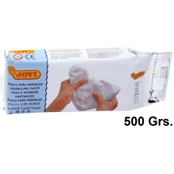 Pasta para modelar jovi air dry, pastilla de 500 grs. color blanco.