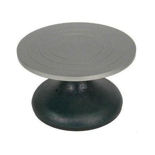 Torneta de metal para modelar arcilla artist diámetro de 18 cm. color gris/negro.