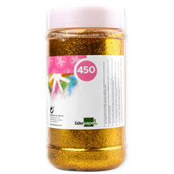 Purpurina fantasía liderpapel, bote de 450 grs. oro