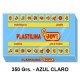 Plastilina jovi, pastilla de 350 grs. color azul claro.