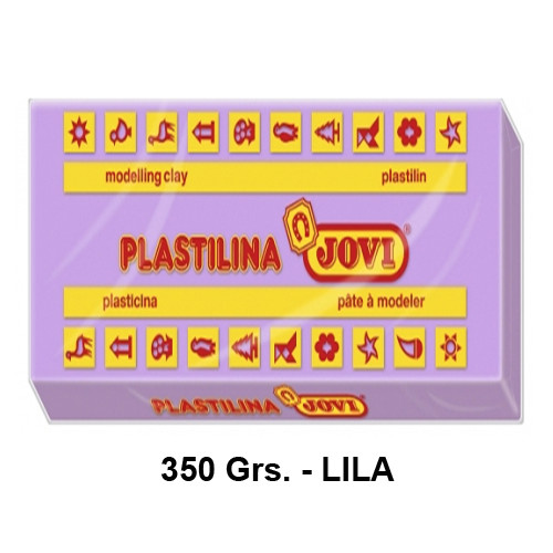 Plastilina jovi, pastilla de 350 grs. color lila.