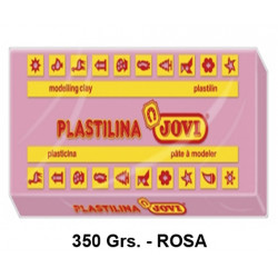 Plastilina jovi, pastilla de 350 grs. color rosa.