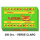 Plastilina jovi, pastilla de 350 grs. color verde claro.