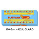 Plastilina jovi, pastilla de 150 grs. color azul claro.