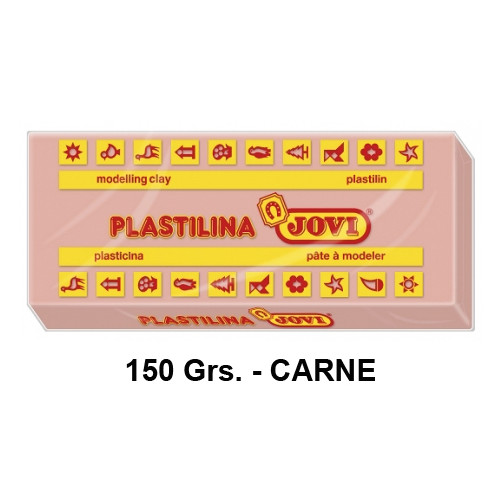 Plastilina jovi, pastilla de 150 grs. color carne.