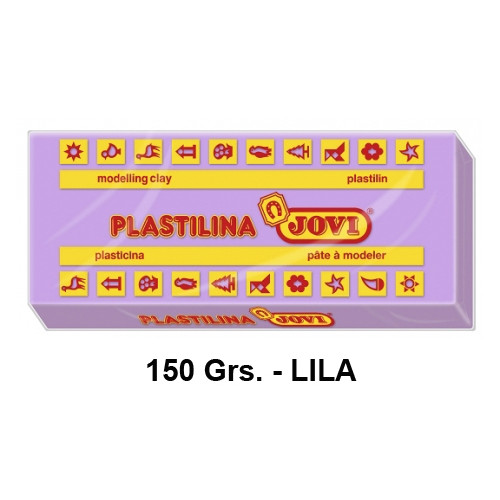 Plastilina jovi, pastilla de 150 grs. color lila.