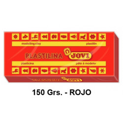 Plastilina jovi, pastilla de 150 grs. color rojo.