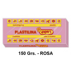 Plastilina jovi, pastilla de 150 grs. color rosa.