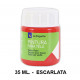 Pintura para tela la pajarita, bote de 25 ml. color escarlata.