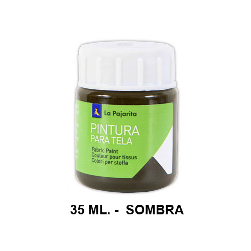 Pintura para tela la pajarita, bote de 25 ml. color sombra.
