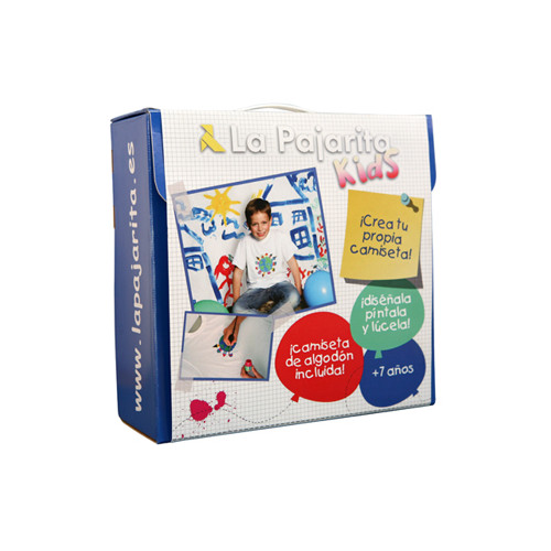 Pintura para tela la pajarita, estuche con 5 botes de 25 ml. en colores surtidos + accesorios.