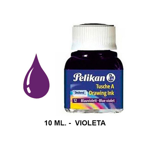 Tinta china pelikan, frasco de 10 ml. color violeta.