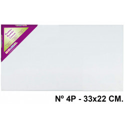 Bastidor con lienzo de tela 100% de algodón liderpapel lidercolor, nº 4p - 33x22 cm.