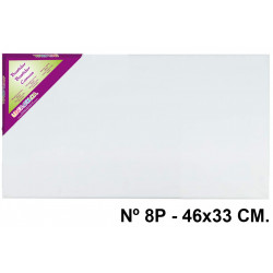 Bastidor con lienzo de tela 100% de algodón liderpapel lidercolor, nº 8p - 46x33 cm.