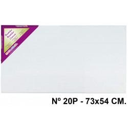 Bastidor con lienzo de tela 100% de algodón liderpapel, nº 20p - 54x73 cm.