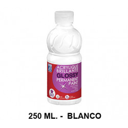 Pintura acrílica brillante glossy lefranc bourgeois, bote de 250 ml. color blanco.