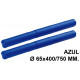 Tubo portaplanos extensible en plástico sin bandolera faibo, Ø 65x400/750 mm. azul
