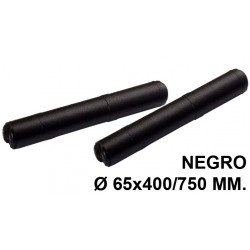 Tubo portaplanos extensible en plástico sin bandolera faibo, Ø 65x400/750 mm. negro