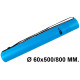 Tubo portaplanos extensible en plástico con bandolera liderpapel, Ø 60x500/800 mm. azul