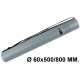 Tubo portaplanos extensible en plástico con bandolera liderpapel, Ø 60x500/800 mm. gris
