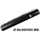 Tubo portaplanos extensible en plástico con bandolera liderpapel, Ø 60x500/800 mm. negro