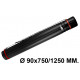 Tubo portaplanos extensible en plástico con bandolera liderpapel, Ø 90x750/1250 mm. negro