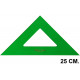 Escuadra faber-castell serie técnica sin graduar, 25 cm. verde transparente
