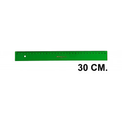 Regla faber-castell serie técnica 30 cm. verde transparente