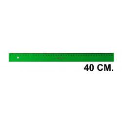 Regla faber-castell serie técnica, 40 cm. verde transparente
