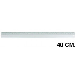 Regla metálica de aluminio q-connect 40 cm.