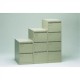 Muebles metalicos de archivo 2 cajones gris
