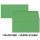 Sobre de color liderpapel en formato 110x220 mm. offset, 80 grs/m². color verde acebo, pack de 9 uds.