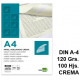 Papel verjurado liderpapel, din a4, 120 grs/m². crema, paquete de 100 hojas