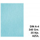 Papel pergamino liderpapel en formato din a-4 de 240 grs/m². color azul, paquete de 25 hojas.
