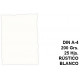 Papel pergamino con bordes troquelados michel en formato din a-4 de 200 grs/m². color rústico blanco, paquete de 25 hojas.