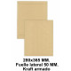 Bolsa fuelle con tira de silicona liderpapel en formato 280x365x50 mm. kraft armado, 155 grs/m². color marrón.