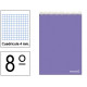 Bloc espiral tapa blanda liderpapel serie smart, 8º, 80 hj. 60 grs. 4x4 s/m. colores surtidos
