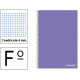 Cuaderno espiral tapa blanda liderpapel serie smart en formato fº, 80 hj. 60 grs/m². 4x4 c/m. color violeta.