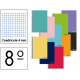 Cuaderno espiral tapa blanda liderpapel serie smart en formato 8º, 80 hj. 60 grs/m². 4x4 s/m. colores surtidos.