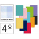 Cuaderno espiral tapa blanda liderpapel serie smart, 4º, 80 hj. 60 grs/m². 4x4 c/m. colores surtidos