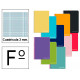 Cuaderno espiral tapa dura liderpapel serie witty, fº, 80 hj. 75 grs/m². 3x3 c/m. colores surtidos