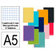 Cuaderno espiral tapa dura liderpapel serie witty, din a5, 120 hj. 90 grs/m². 5x5 s/m. microperforado, 6 taladros
