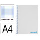 Cuaderno espiral tapa de polipropileno liderpapel serie wonder en formato din a-4, 80 hj. 90 grs/m². 4x4 c/m. color gris.