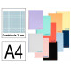 Cuaderno espiral tapa de polipropileno liderpapel serie wonder en formato din a-4, 80 hj. 90 grs/m². 3x3 c/m. colores surtidos.