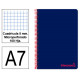 Cuaderno espiral tapa de polipropileno liderpapel serie wonder, din a7, 100 hj. 90 grs/m². 5x5 s/m. azul marino
